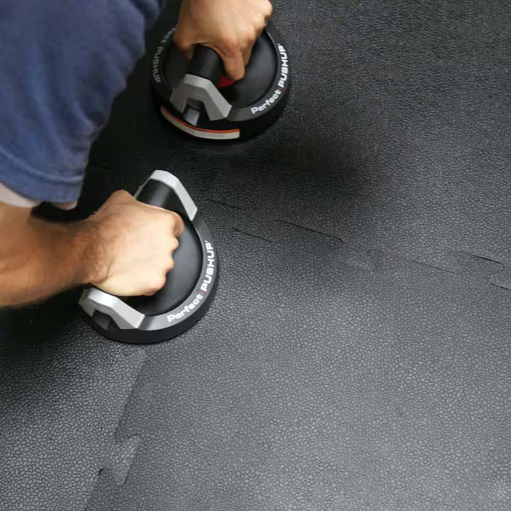 Premium Armor-Lock Interlocking Rubber Gym Tiles - 3/8" Thick, 20" x 20" - 16-Pack for Superior Floor Protection and Comfort