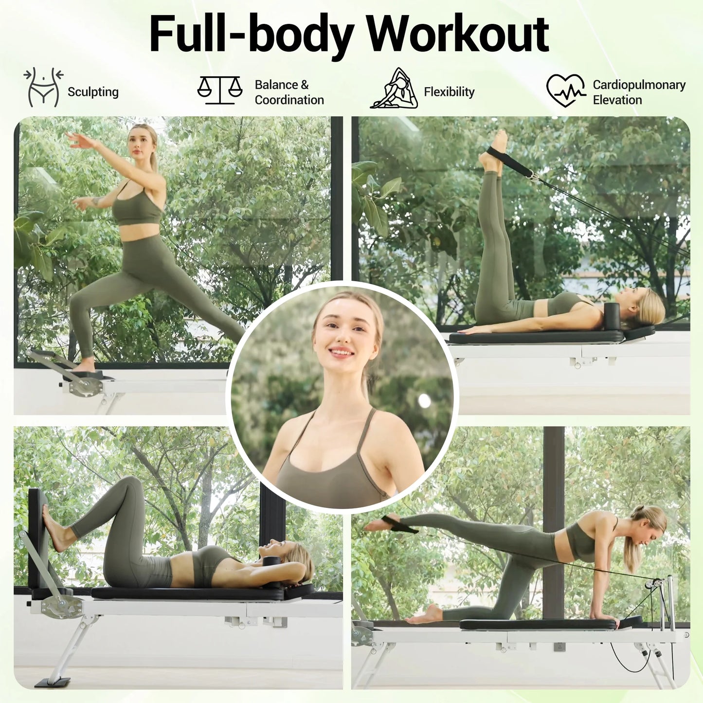 Foldable Pilates Equipment for Home Workouts. 