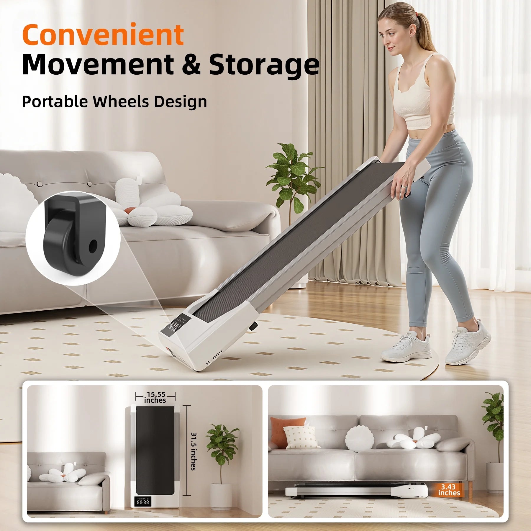  Remote Control Portable Walking Pad for at Home 