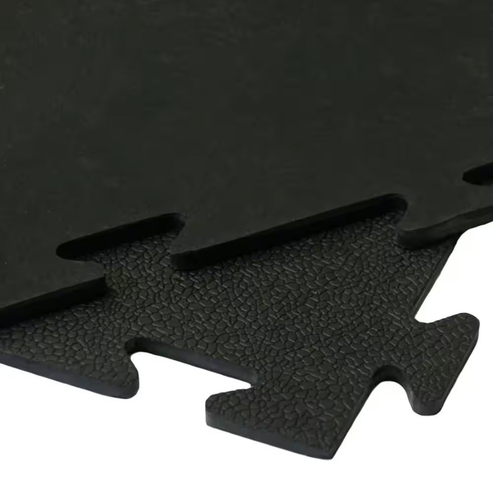 Premium Armor-Lock Interlocking Rubber Gym Tiles - 3/8" Thick, 20" x 20" - 16-Pack for Superior Floor Protection and Comfort