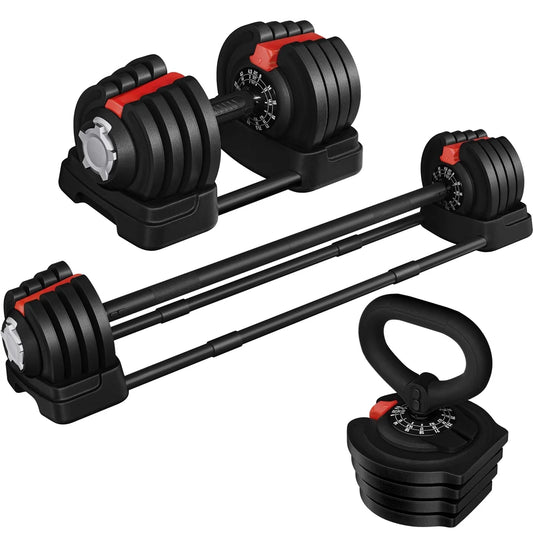  Quick-Adjustable Dumbbell Weight Set