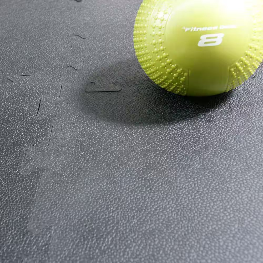 Premium Armor-Lock Interlocking Rubber Gym Tiles - 3/8" Thick, 20" x 20" - 16-Pack for Superior Floor Protection and Comfort